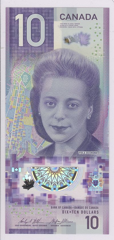 Canada, 2018 $10 Bank of Canada, Viola Desmond Note, GemCU